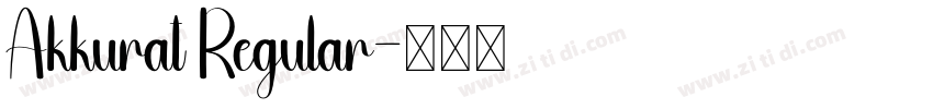 Akkurat Regular字体转换